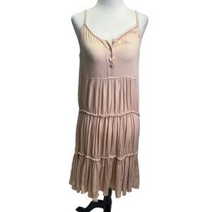 NWT Astrid Moonlight Midi Strawberry Sorbet Spaghetti Strap Dress M